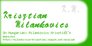 krisztian milankovics business card